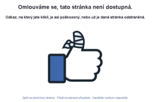 Výpadek facebooku